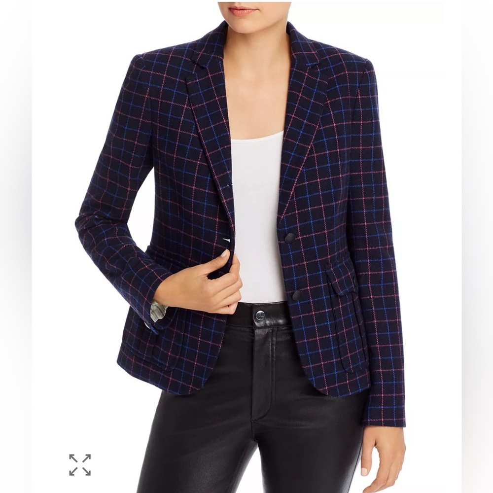 NWOT Rag & Bone Nancie Wool-Blend Check Blazer Size 2
